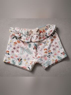 Garanimals Cream Floral & Pastel Ruffle Waist Shorts